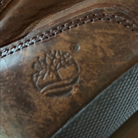 Timberland Boots Women 10M Brown Leather  Lace Up Boots s5310 Rugged Casual 6” - Picture 4 of 12